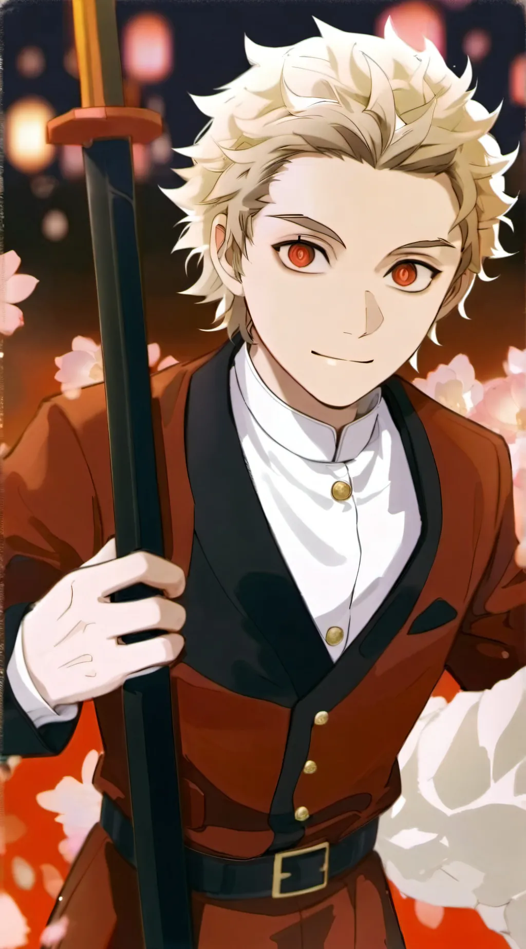 ai character: 3 different animes background