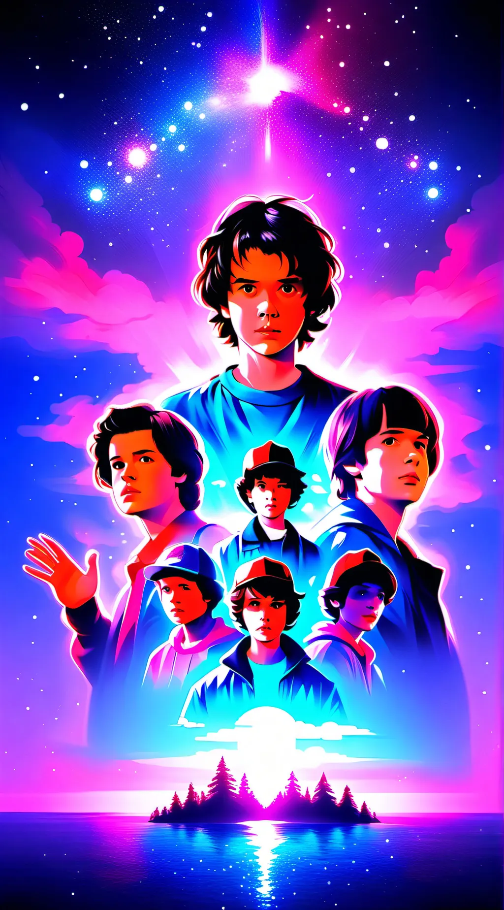 ai character: Stranger things  background