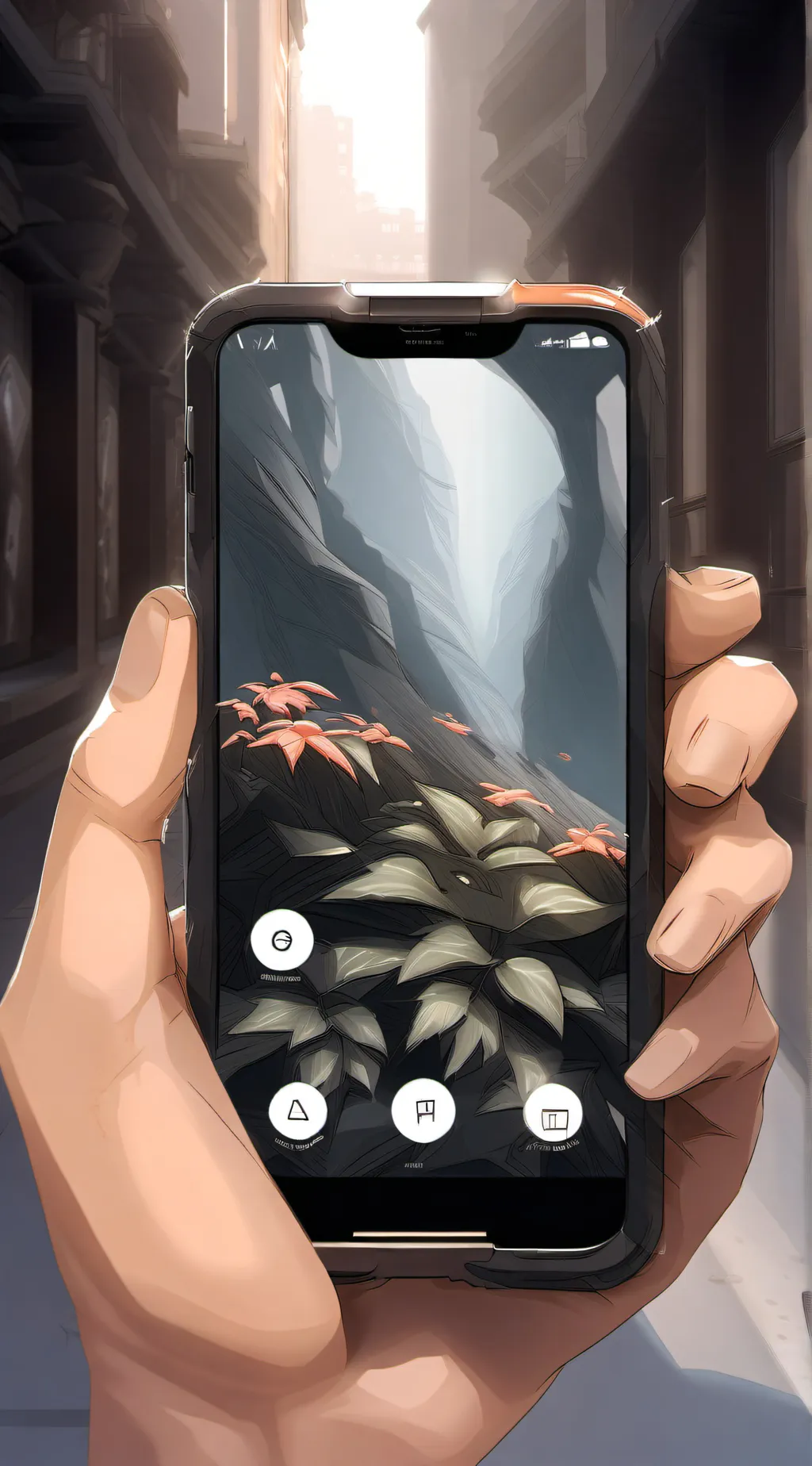 ai character: Phone background