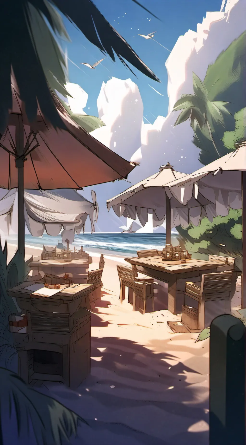 ai character: CH beach!! background