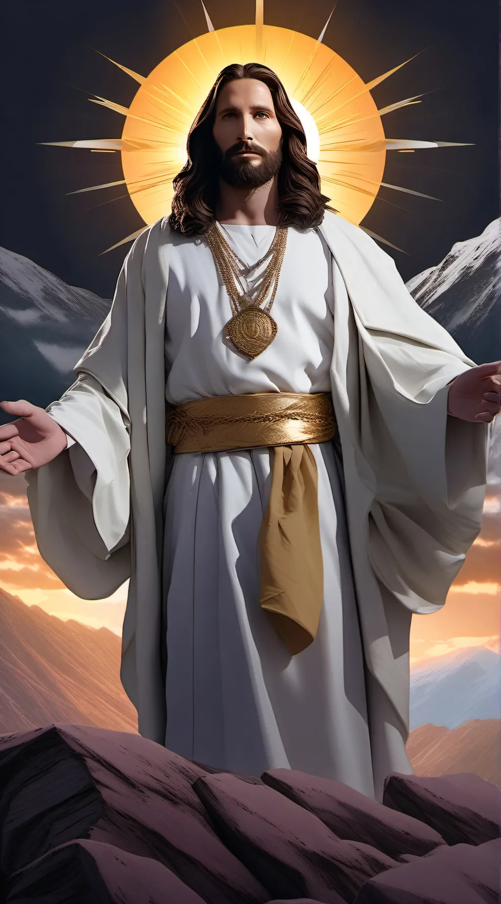 ai character: Jesus background