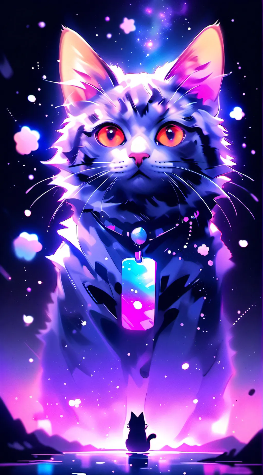 ai character: Meet uwu cat background