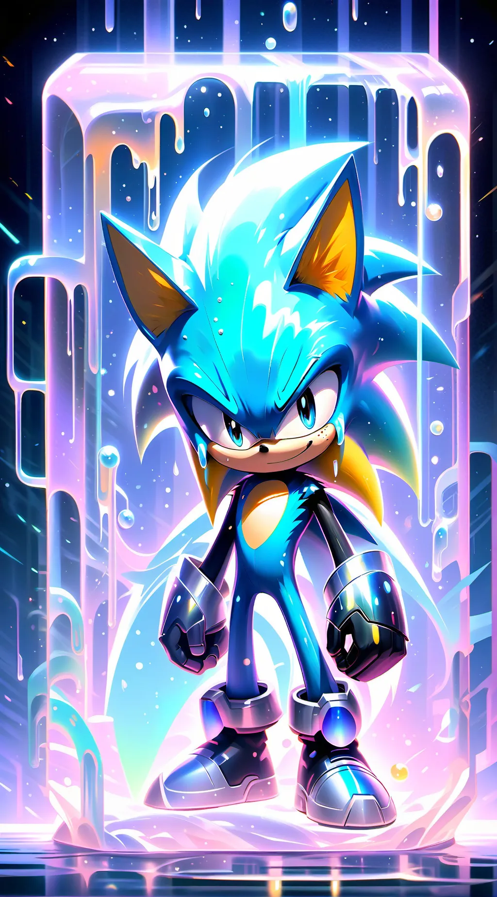 ai character: Sonic prime  background