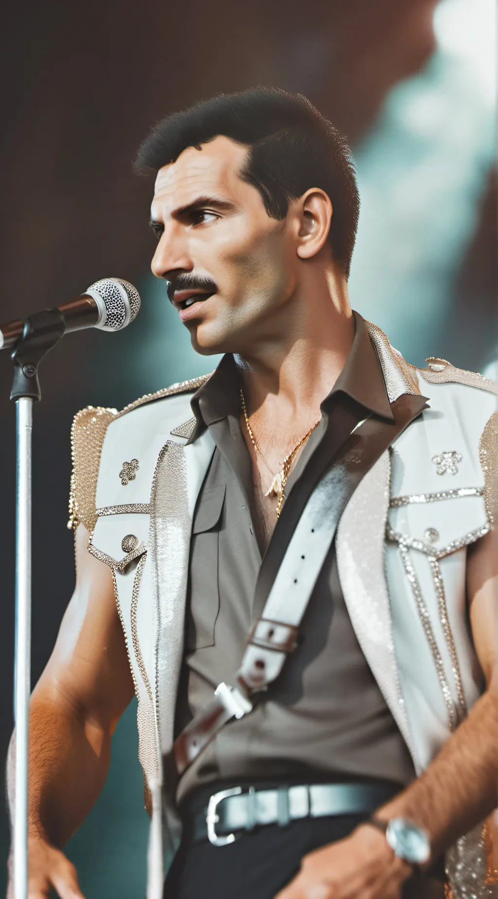 ai character: freddie mercury background
