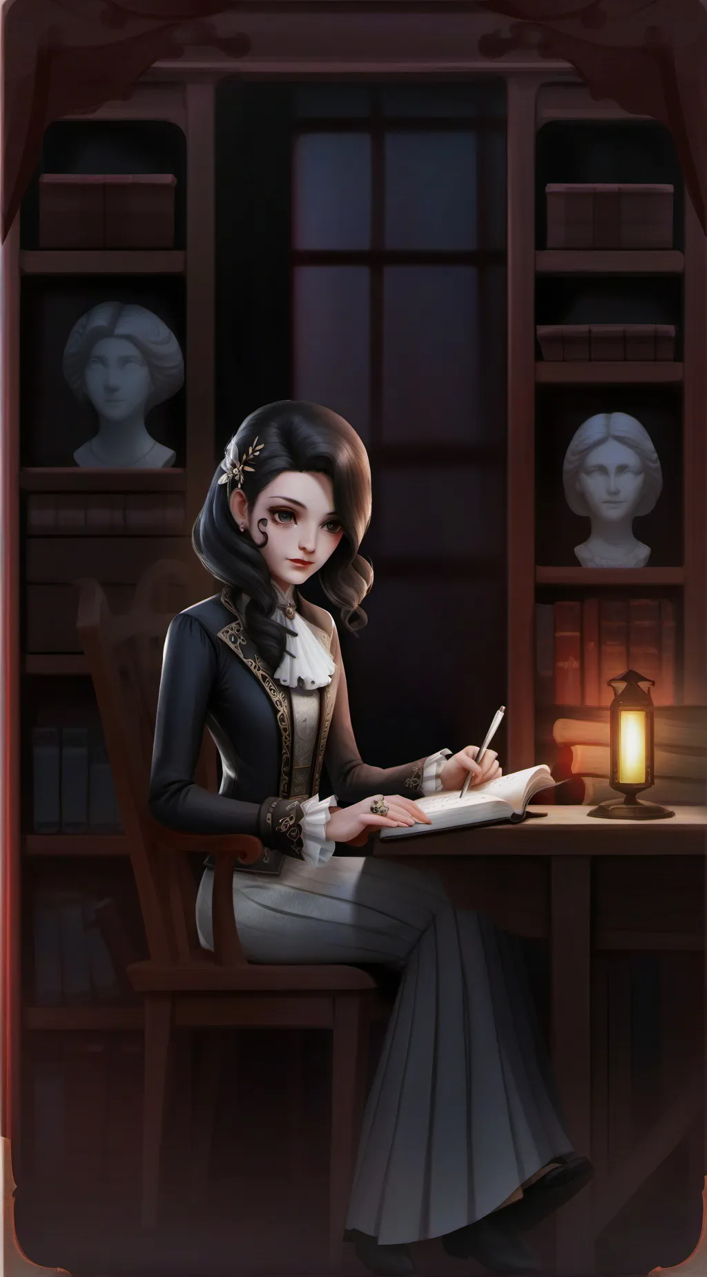 ai character: wensday  background