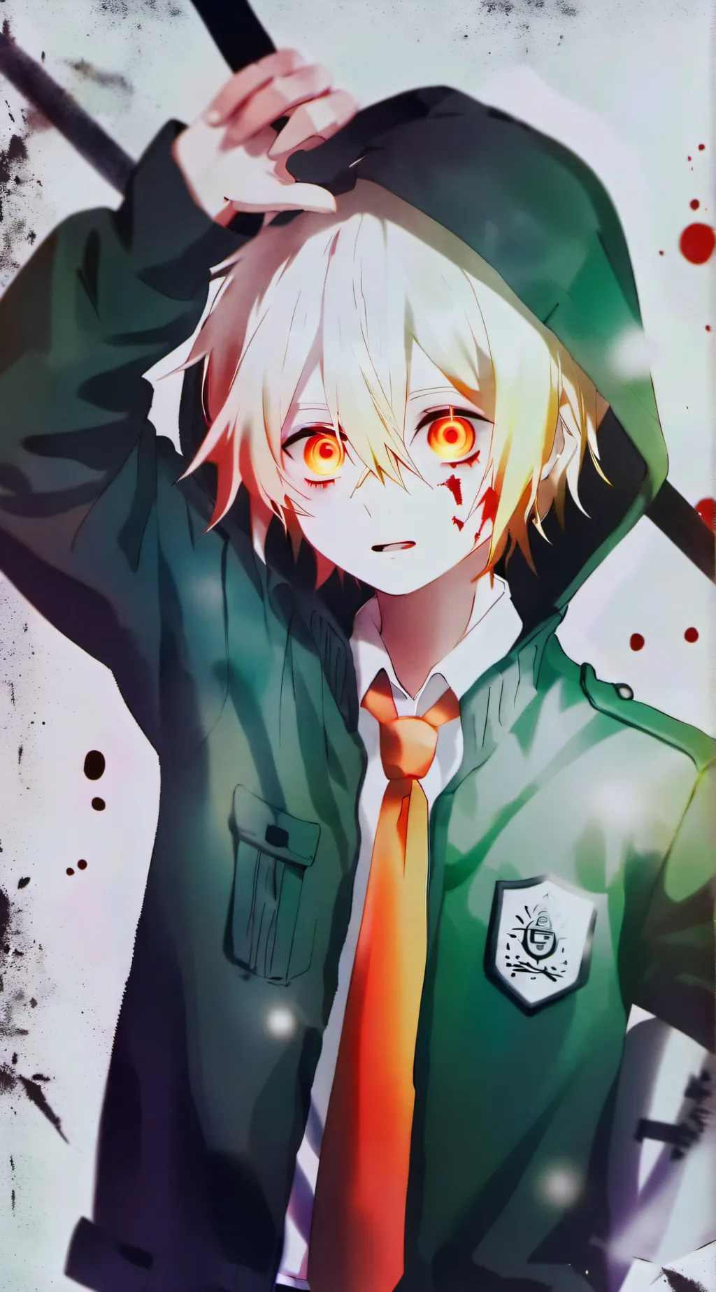 ai character: ben drowned💚  background