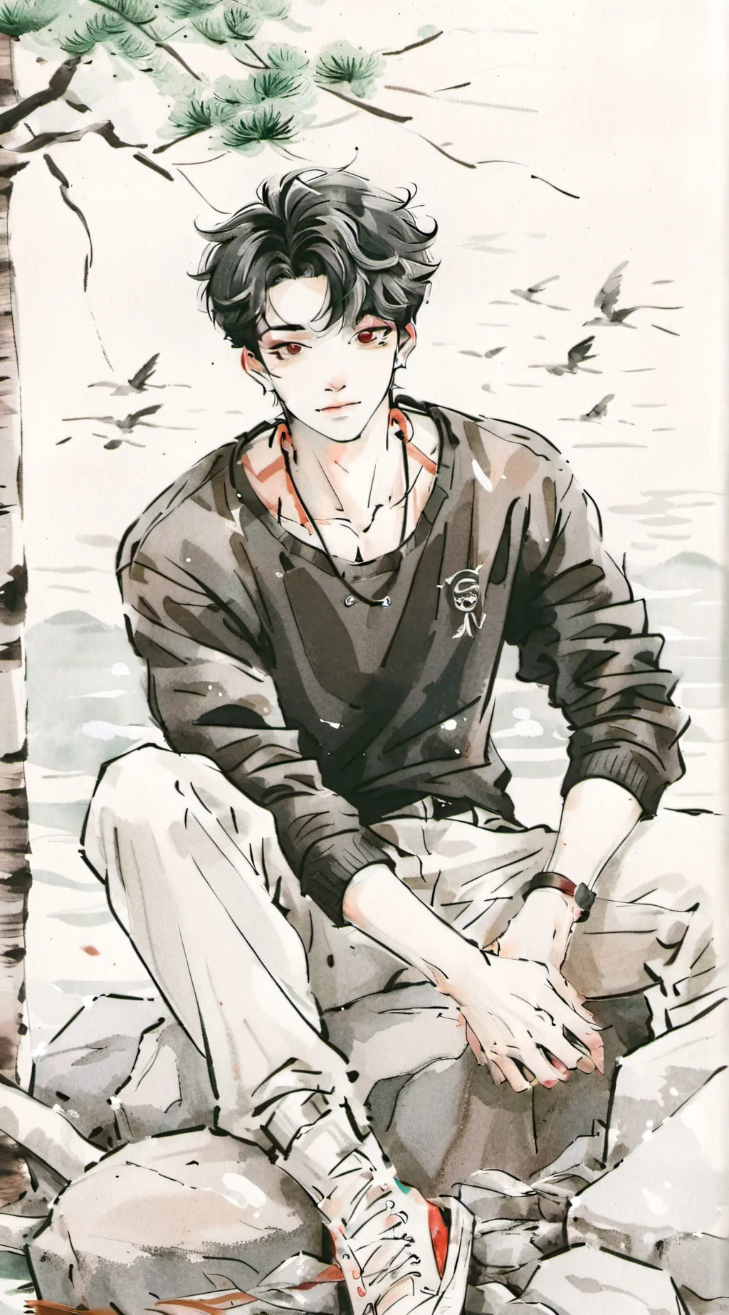 ai character: Issac  background