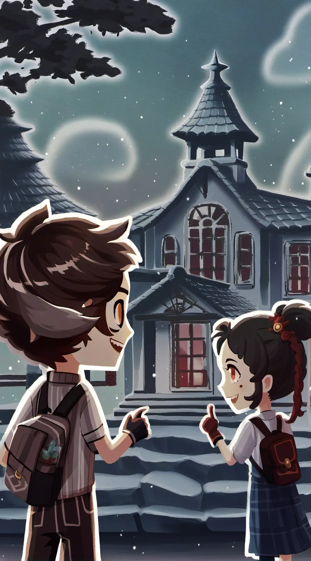 ai character: furry school  background