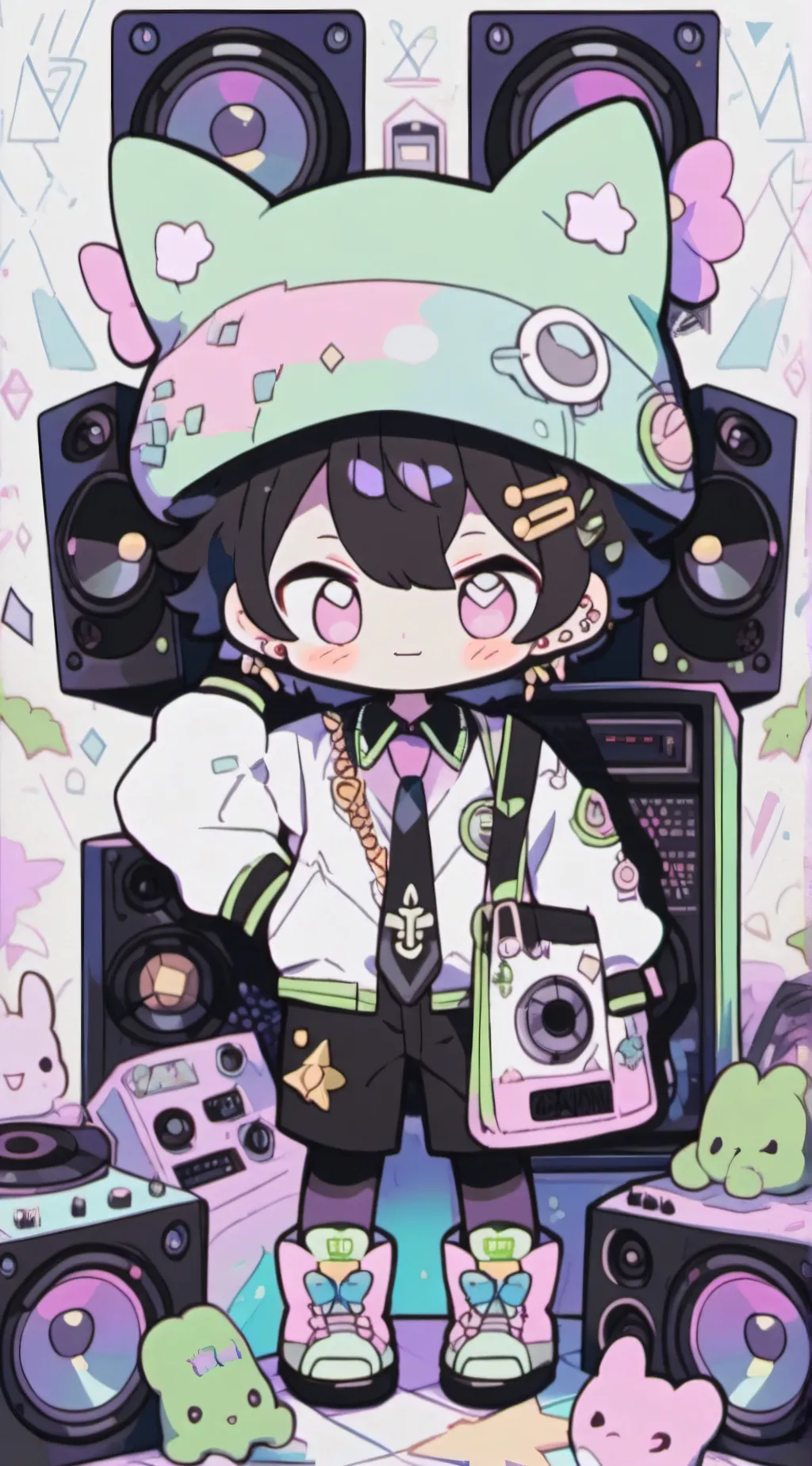 ai character: Titan Speaker Baby background