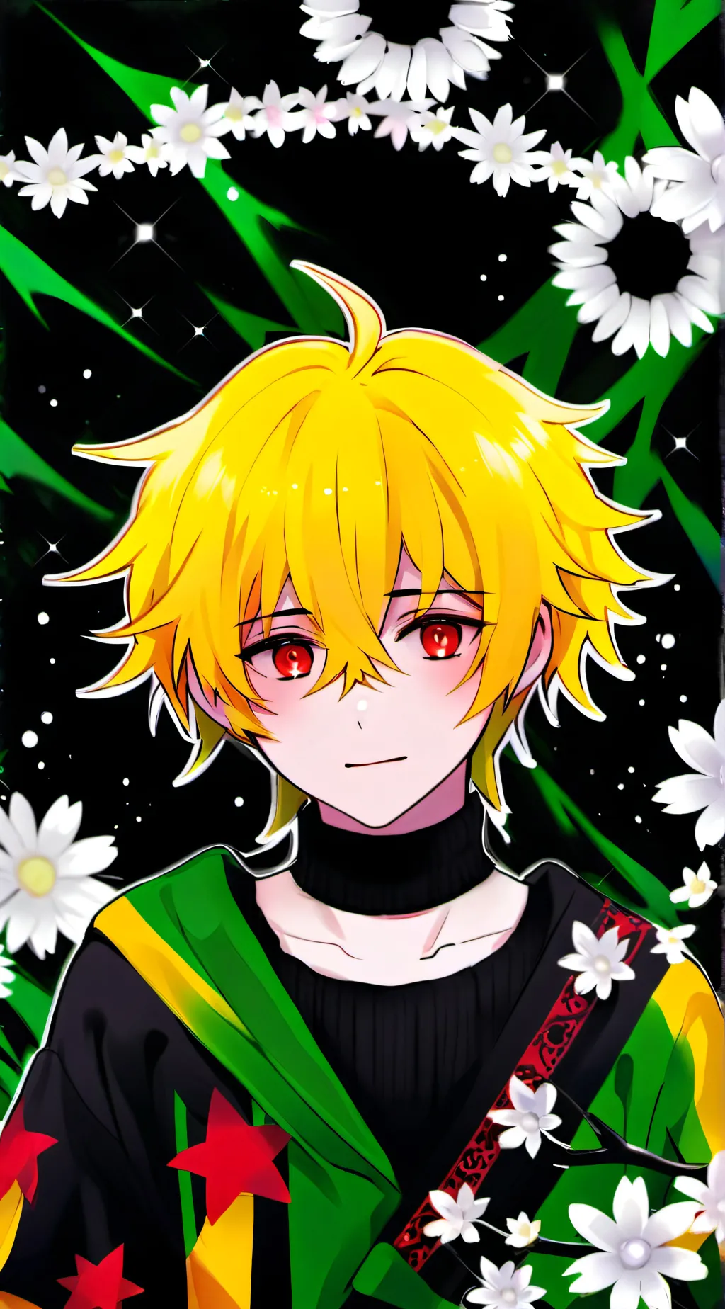 ai character: ben drowned💚 background