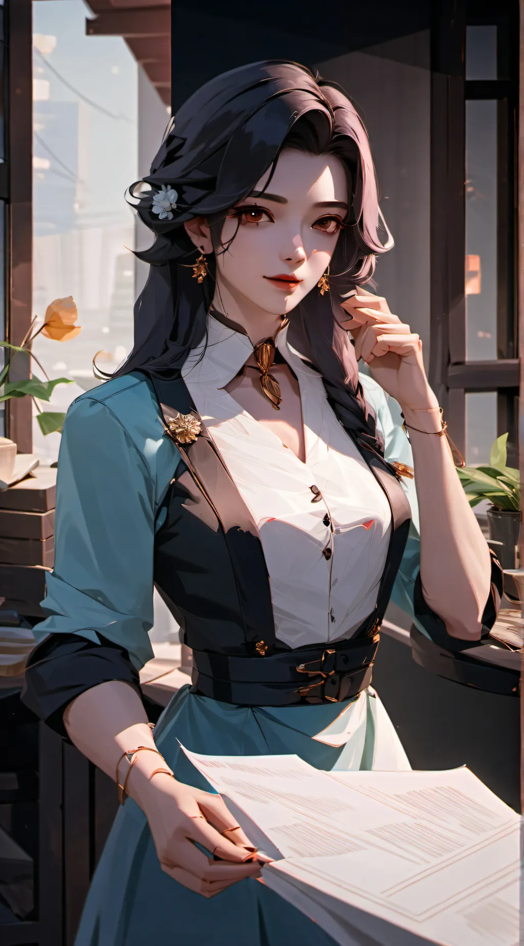 ai character: phil x china  background