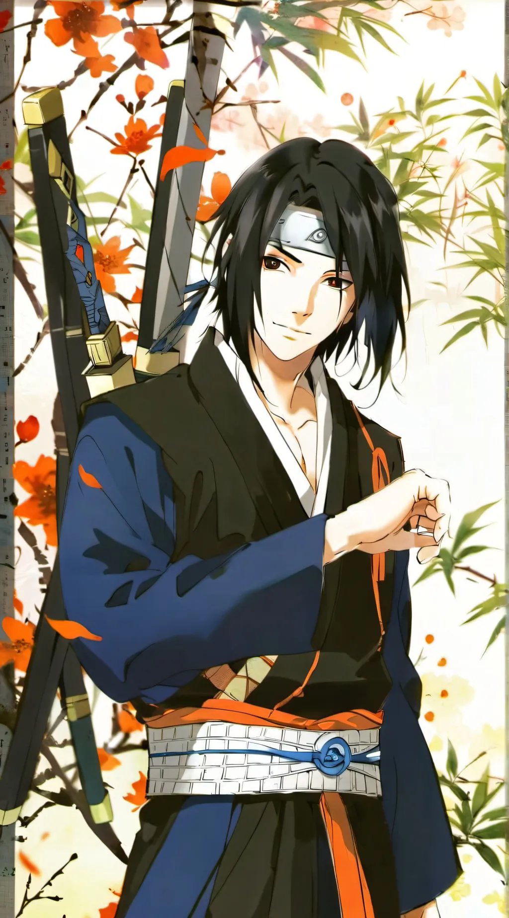 ai character: Itachi uchiha  background