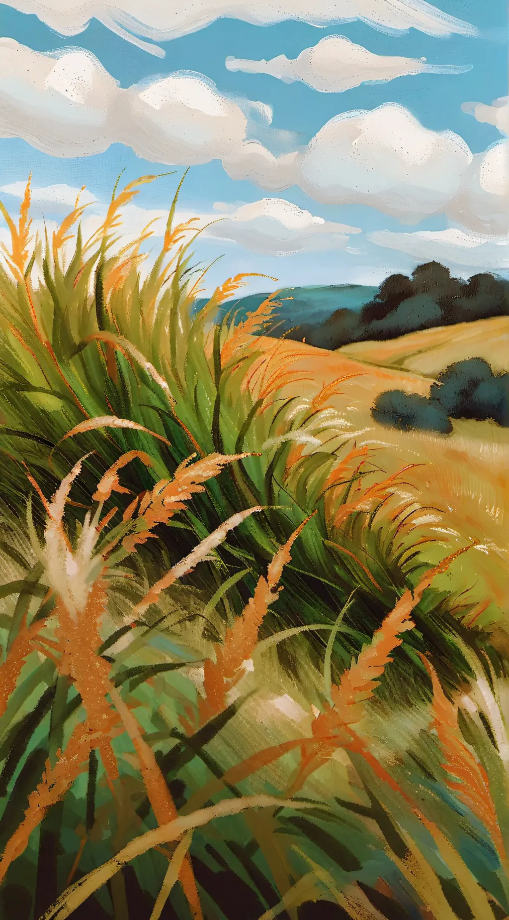 ai character: grass background