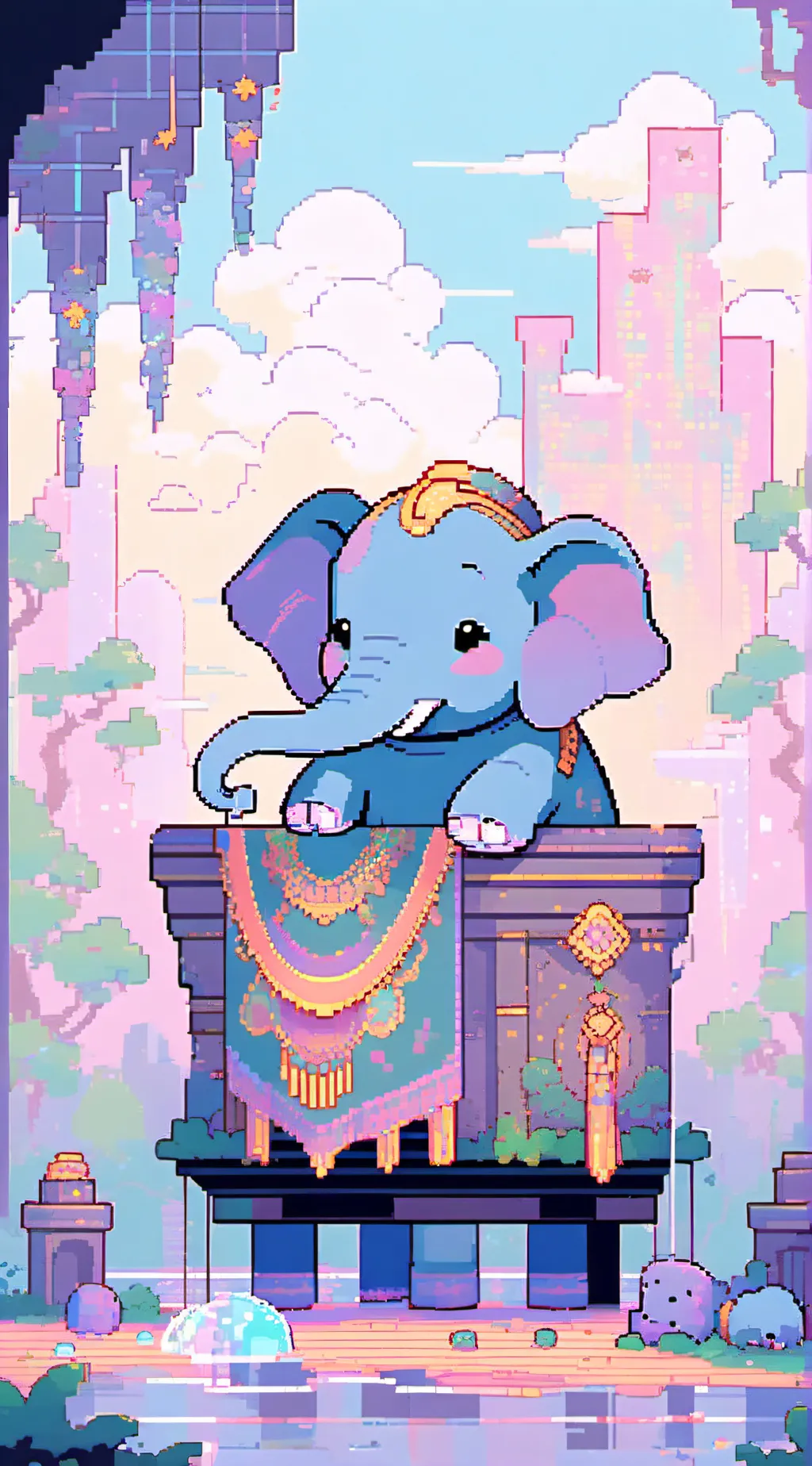 ai character: BubbaBubbaphant background