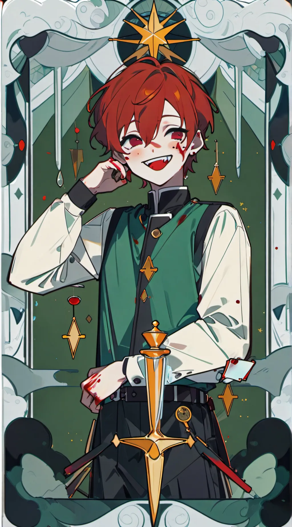 ai character: Crazy Tanjiro  background