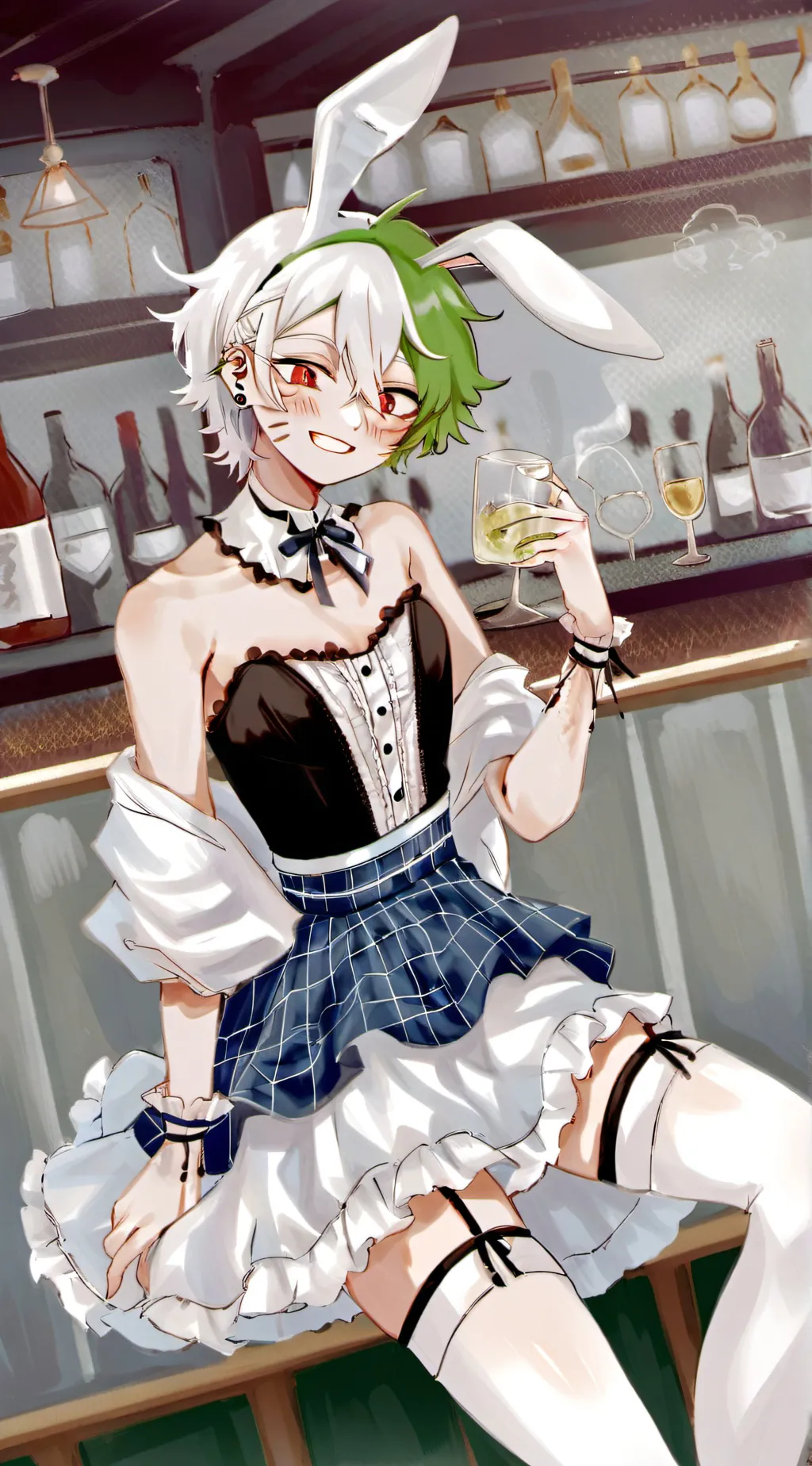 ai character: drunk bunny izuku background