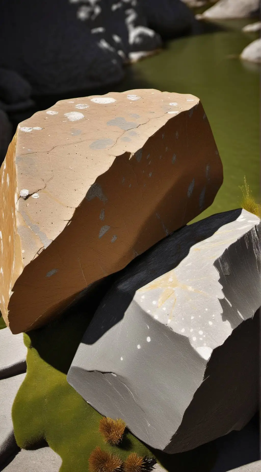 ai character: Twisted pebble background