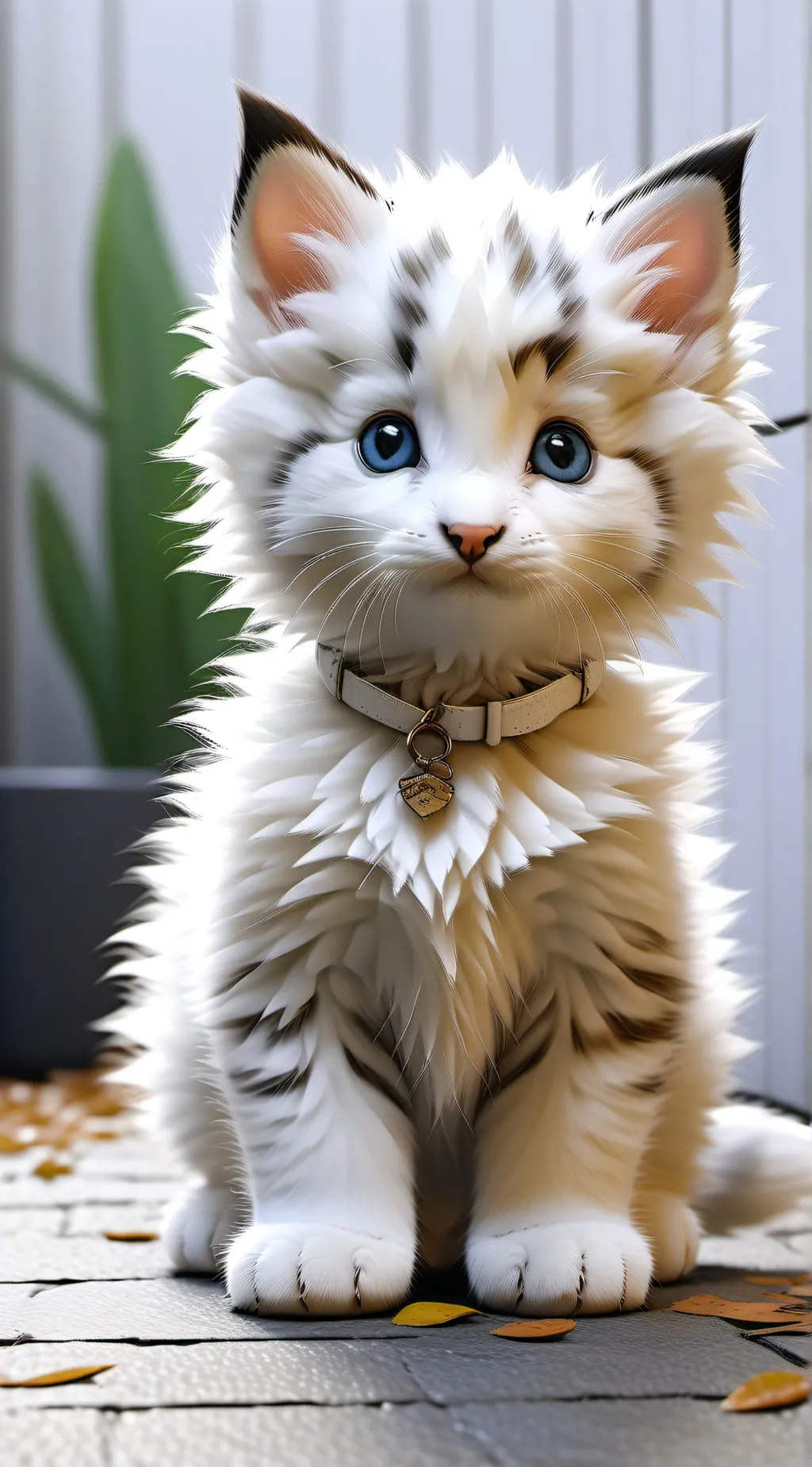 ai character: snowflake background