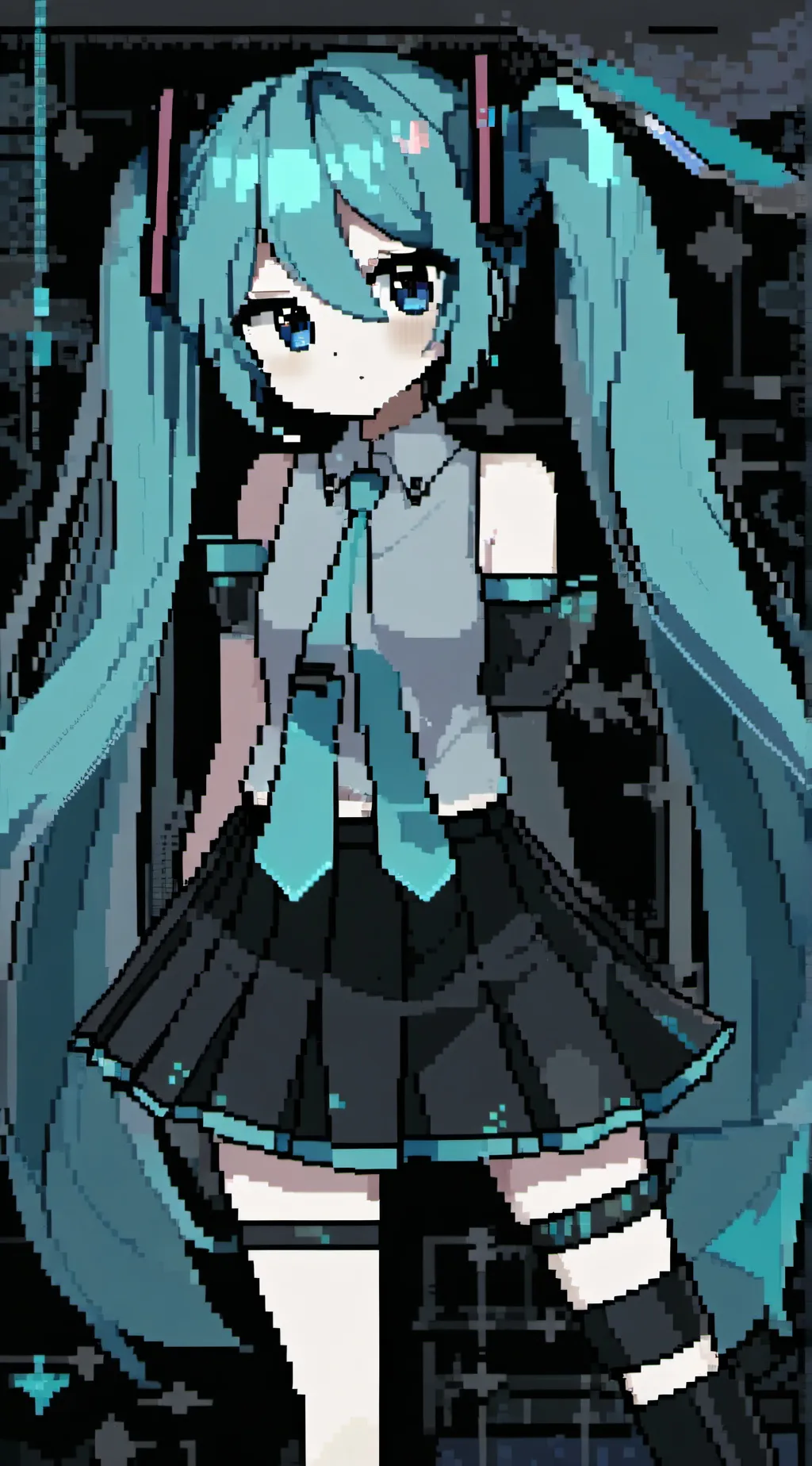 ai character: Hatsune Miku  background