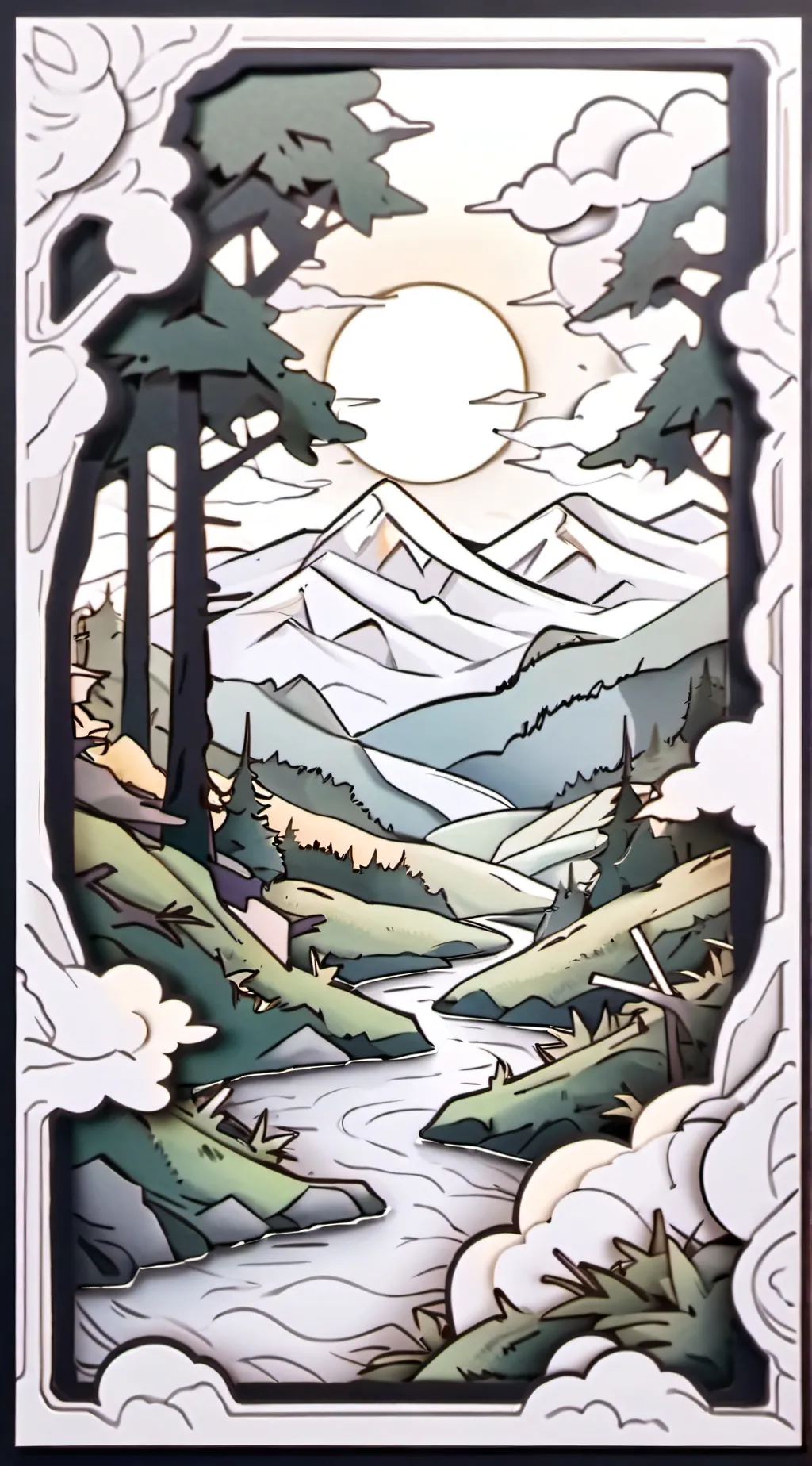 ai character: white cat  background