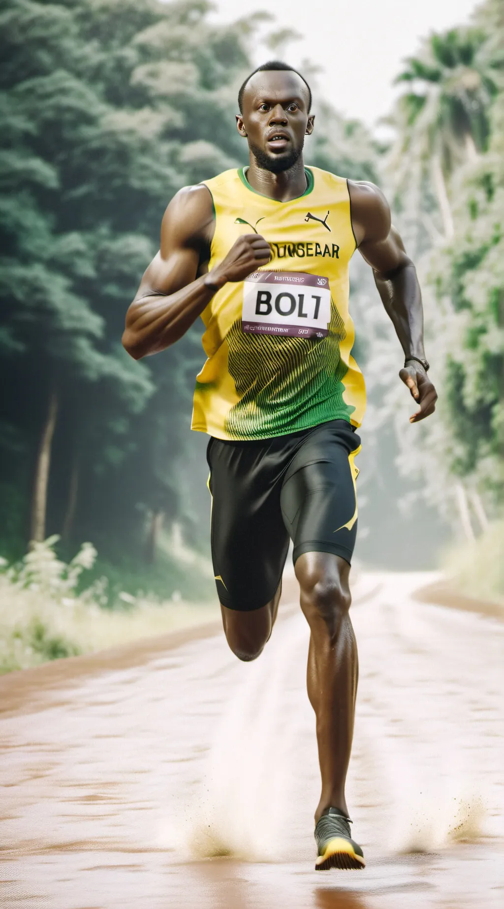 ai character: Usain Bolt background