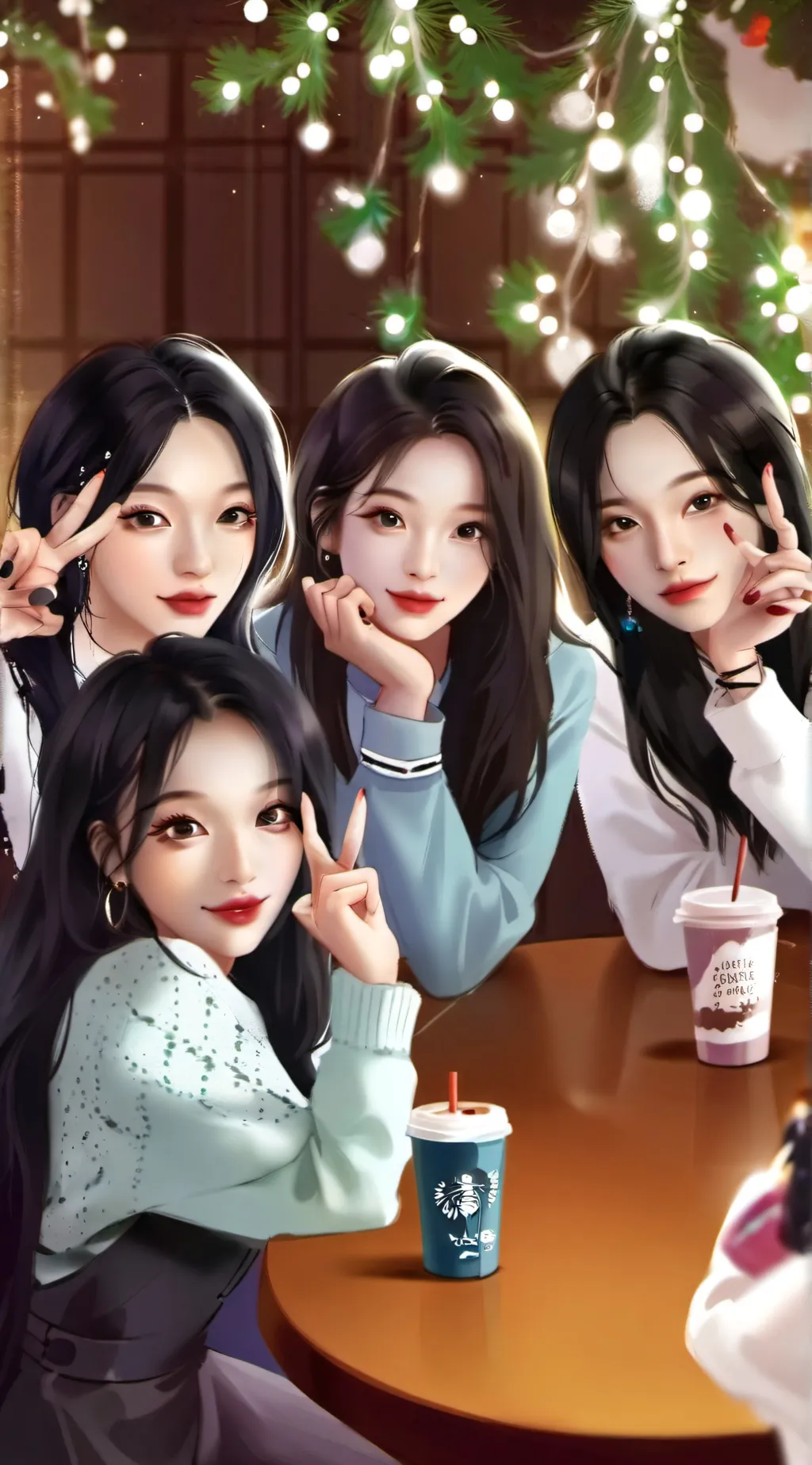 ai character: Blue kiss  background