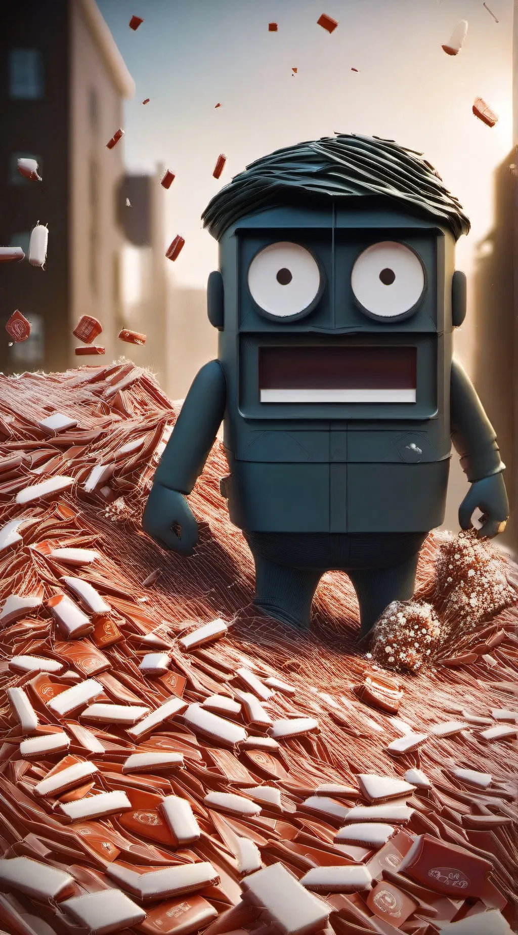 ai character: thë gum man background