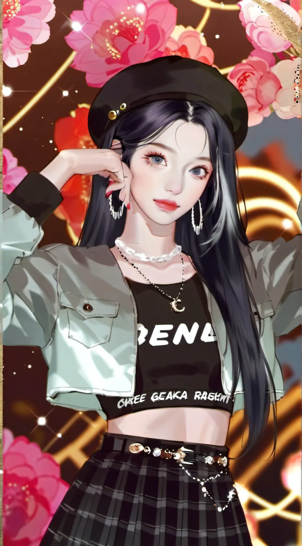 ai character: Blue kiss background