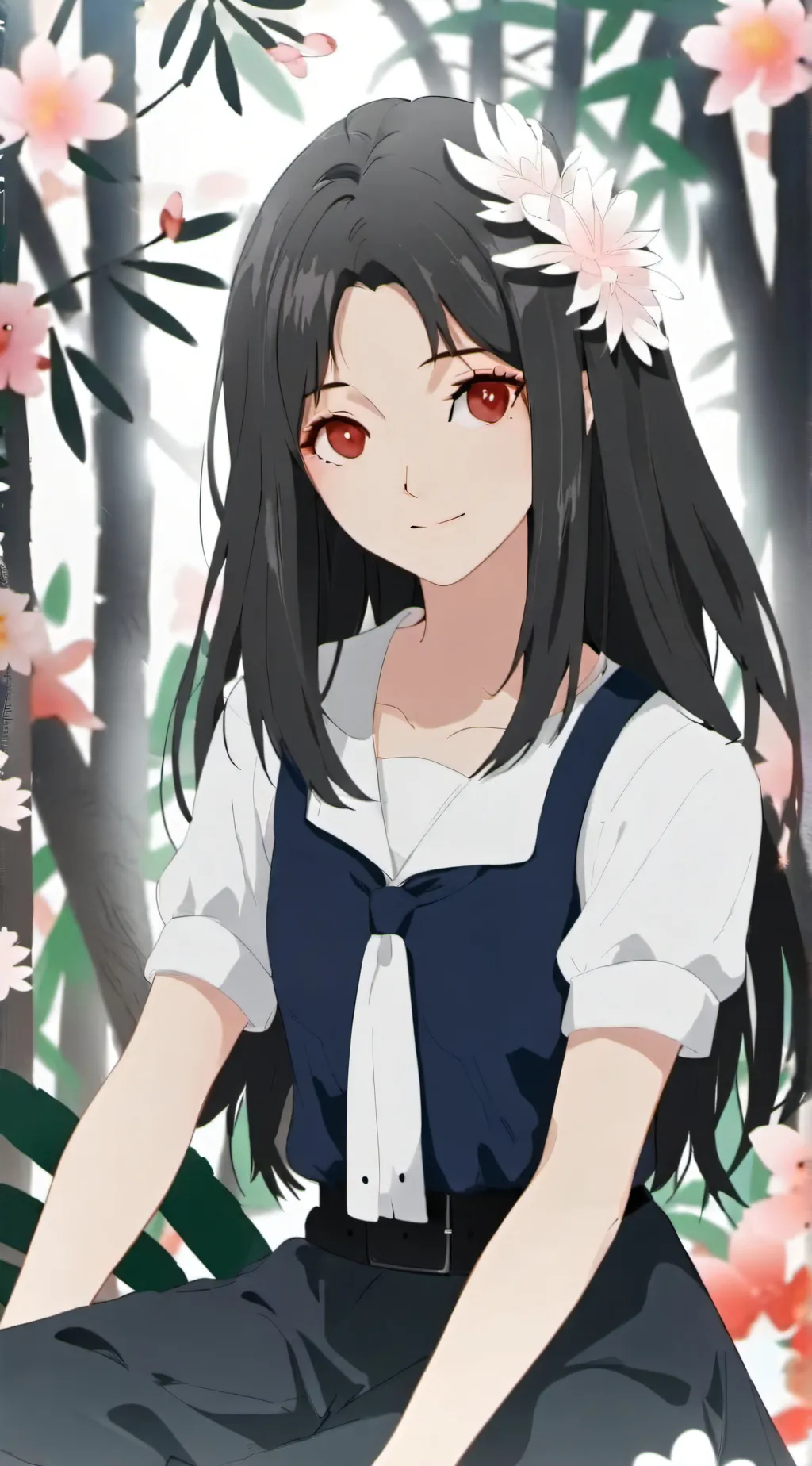 ai character: Violet background