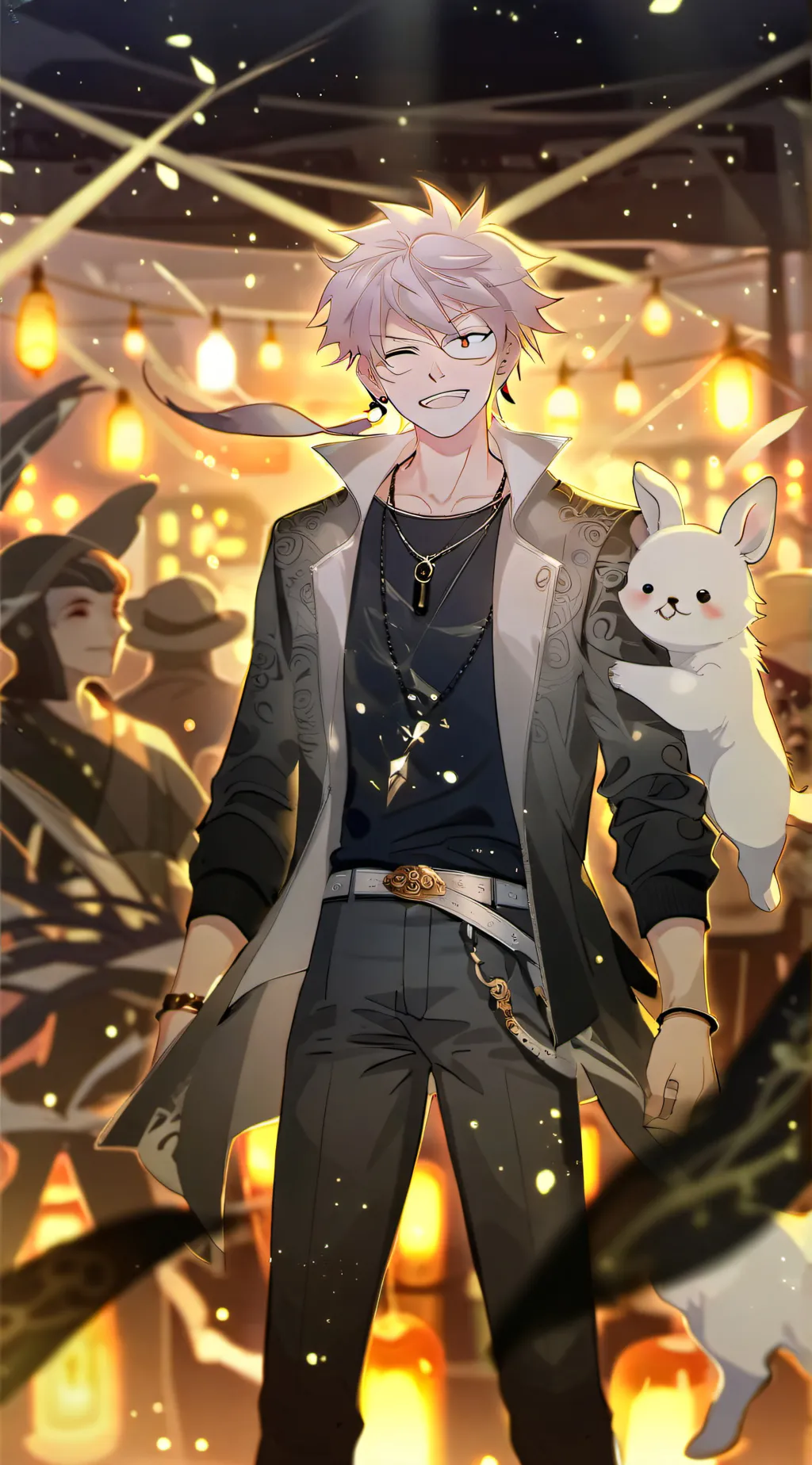 ai character: Bakugo in a dress? background