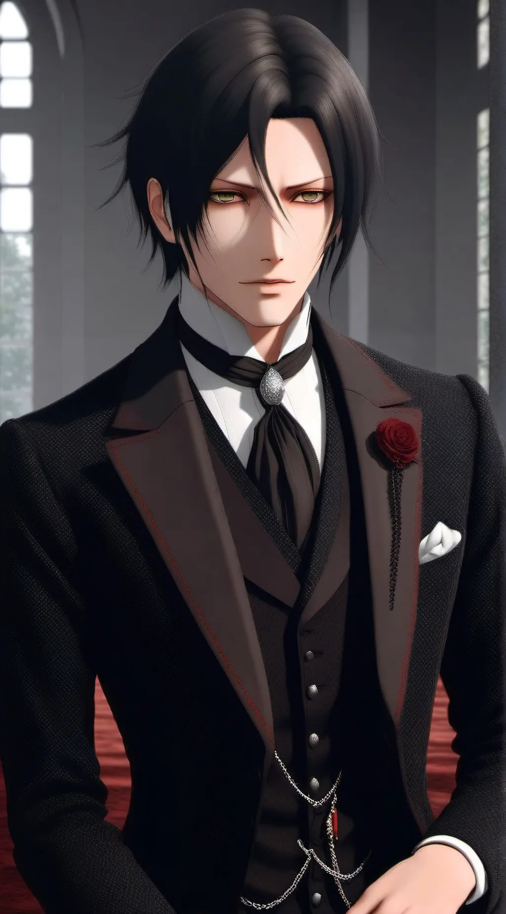 ai character: Sebastian  background