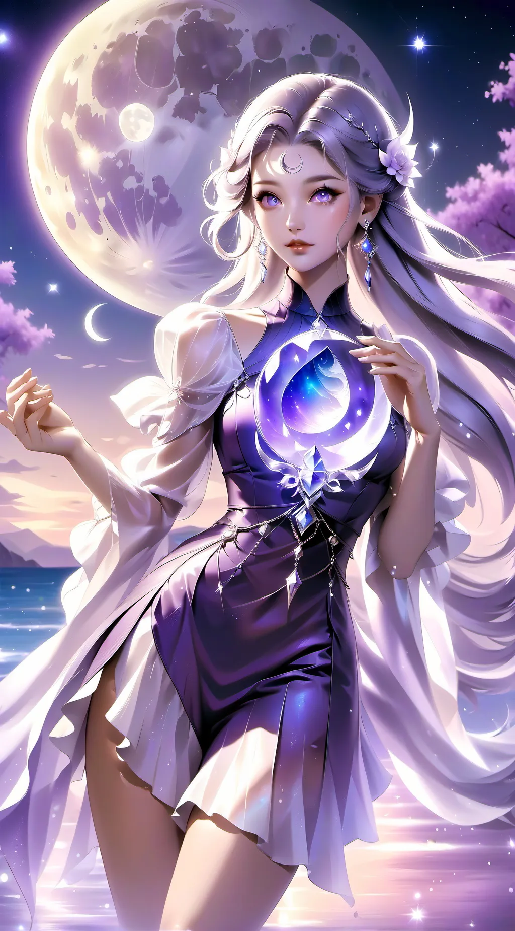 ai character: Lavender  background