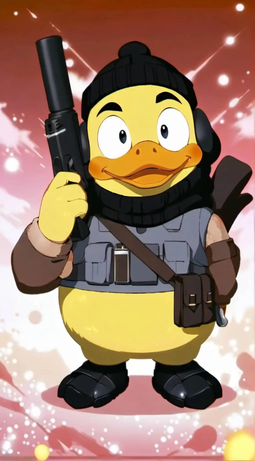 ai character: Duck Truck background