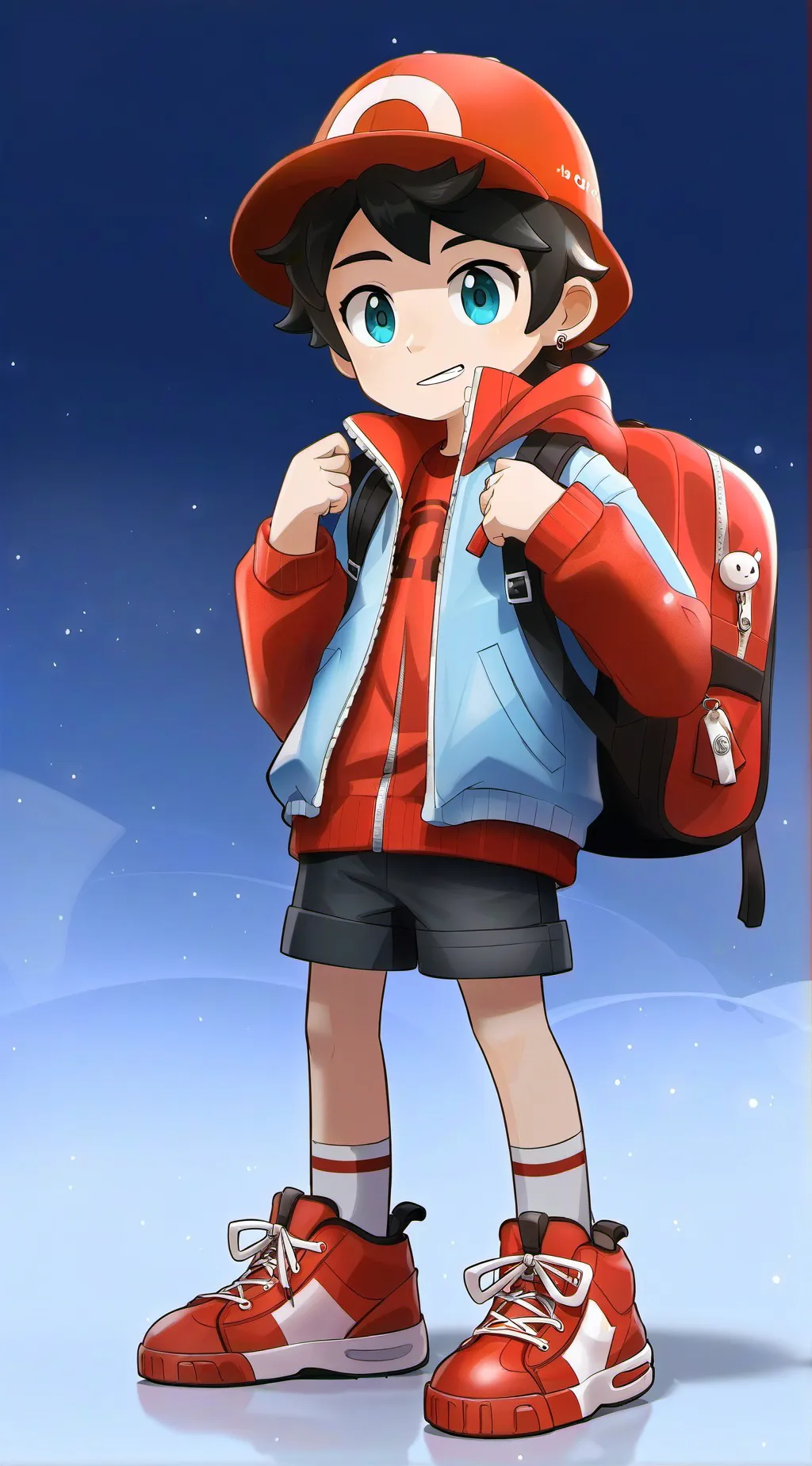 ai character: Red background