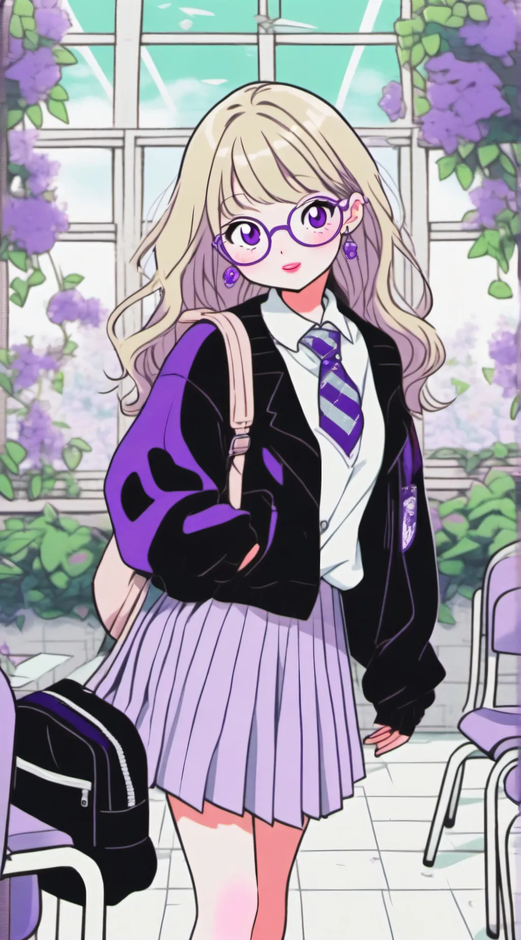 ai character: Middle school  background