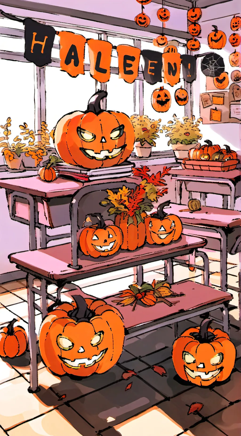 ai character: Halloween for mha! background