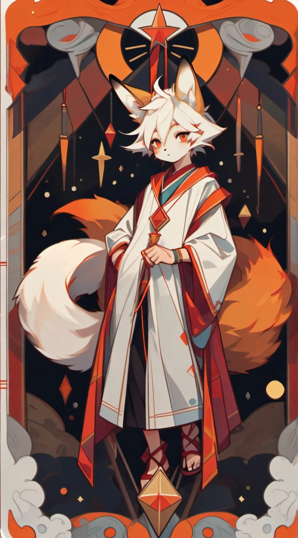 ai character: Kitsune background