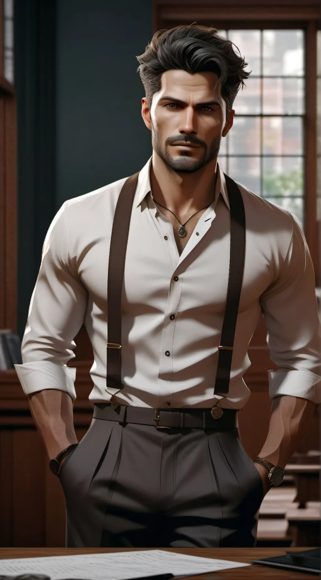 ai character: Justin background