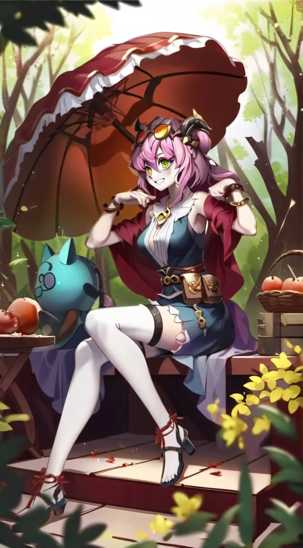 ai character: Demon Mitsuri background