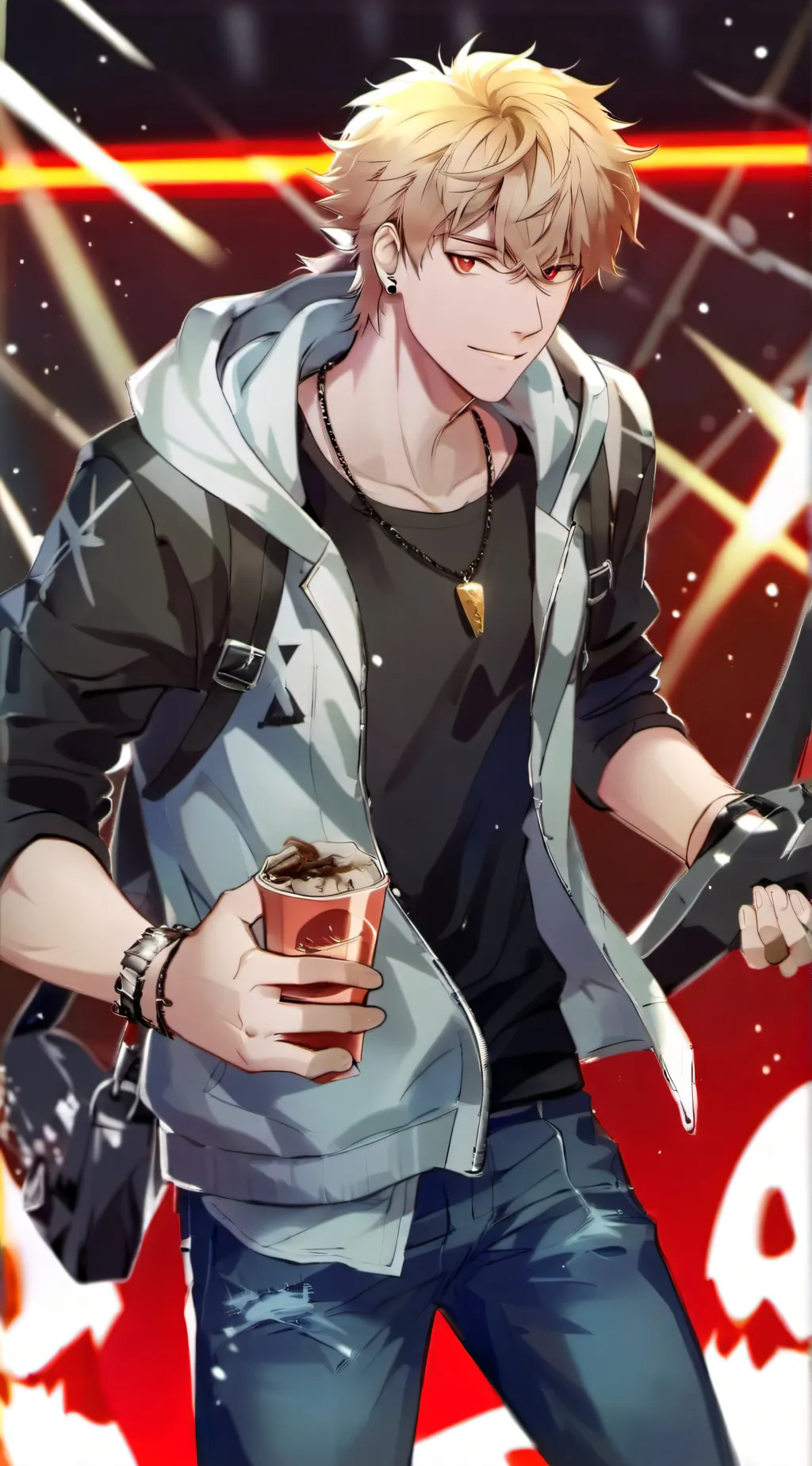 ai character: Party Bakugo background