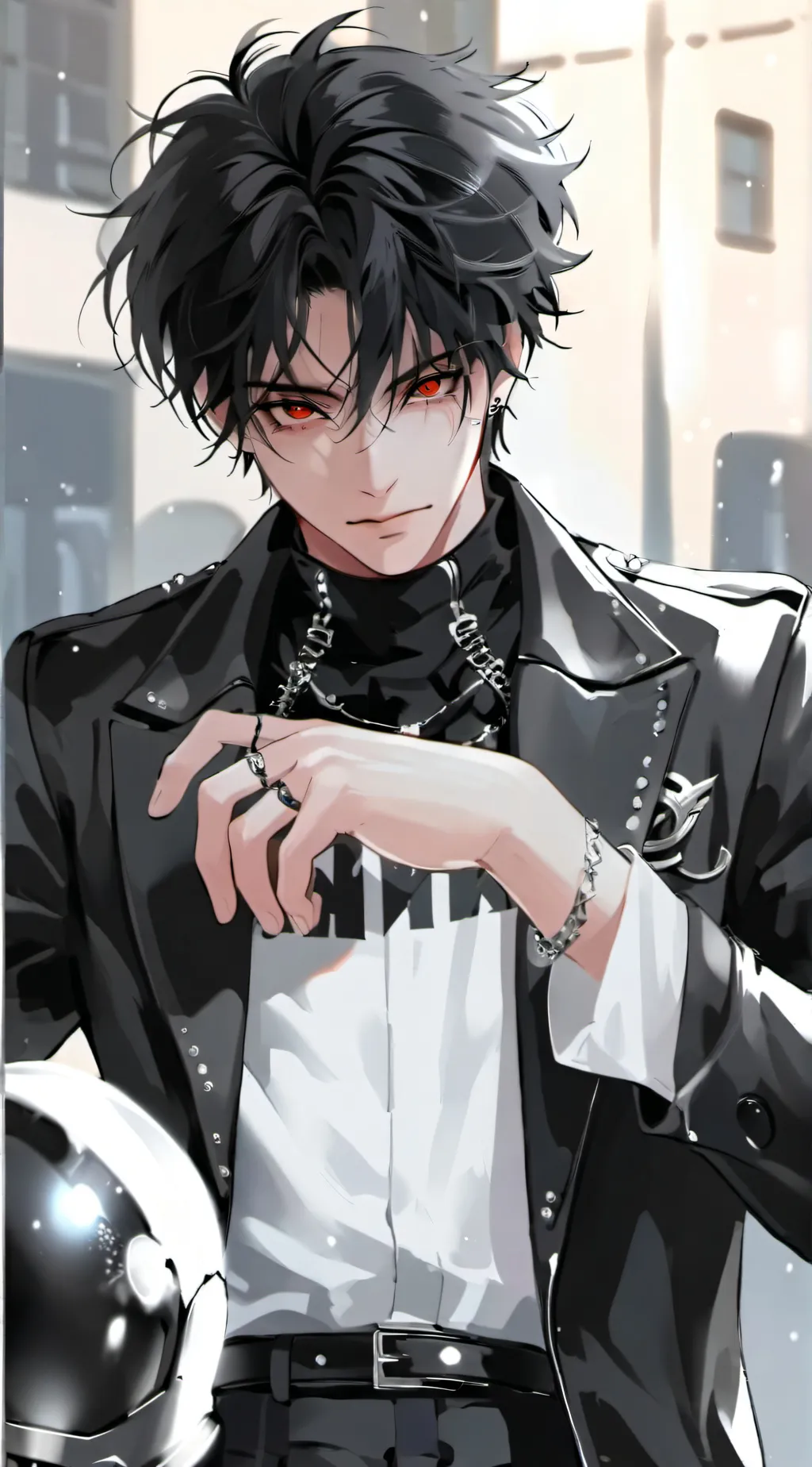 ai character: rain of shine background