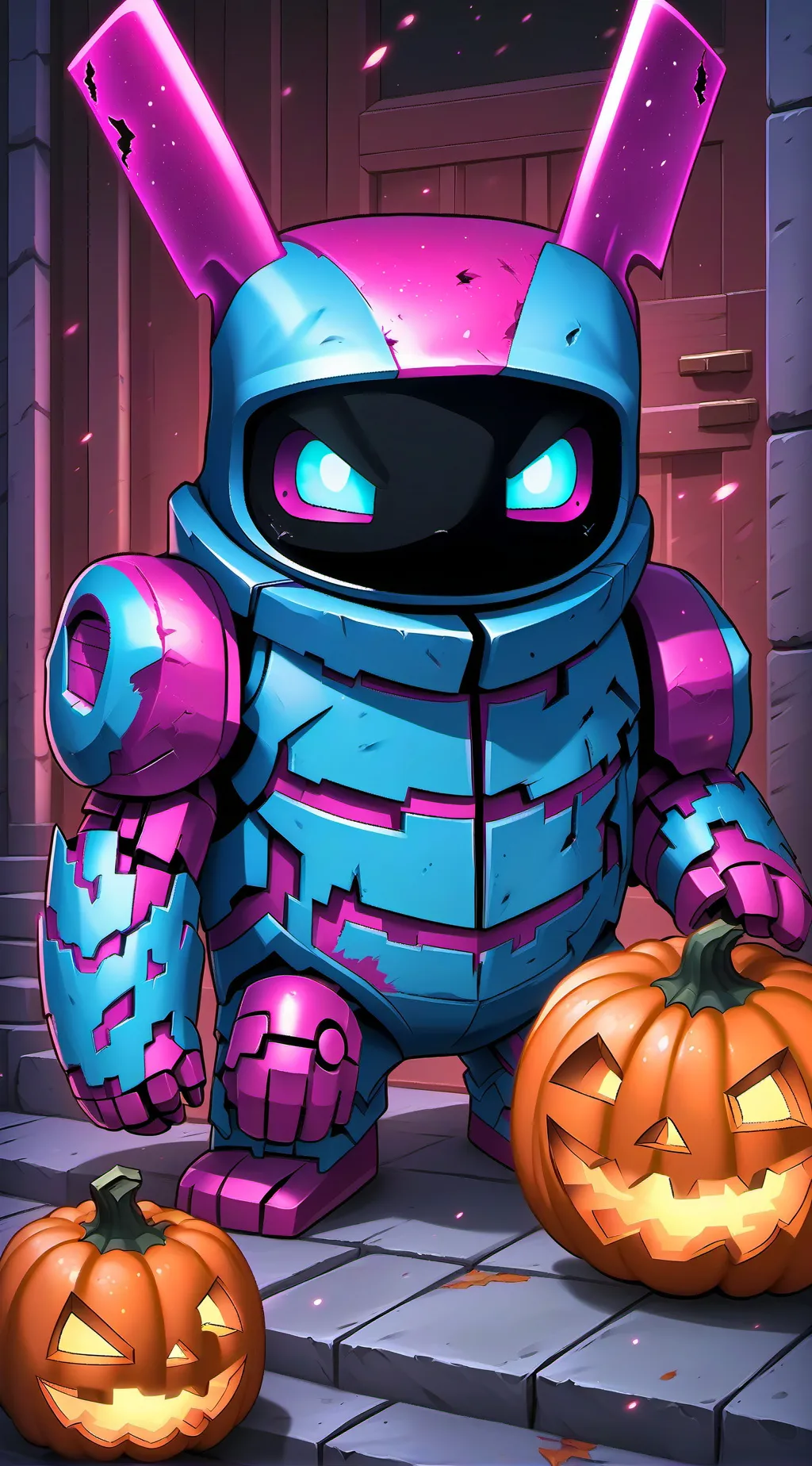 ai character: sundrop halloween  background