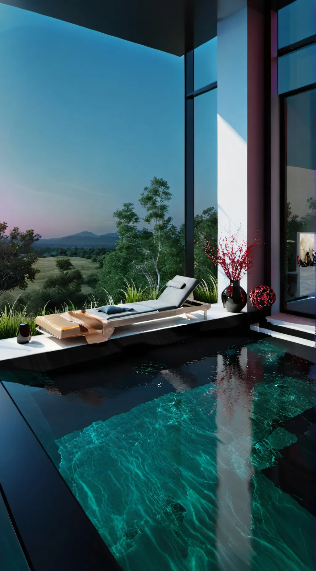 ai character: fpe at the pool :D background