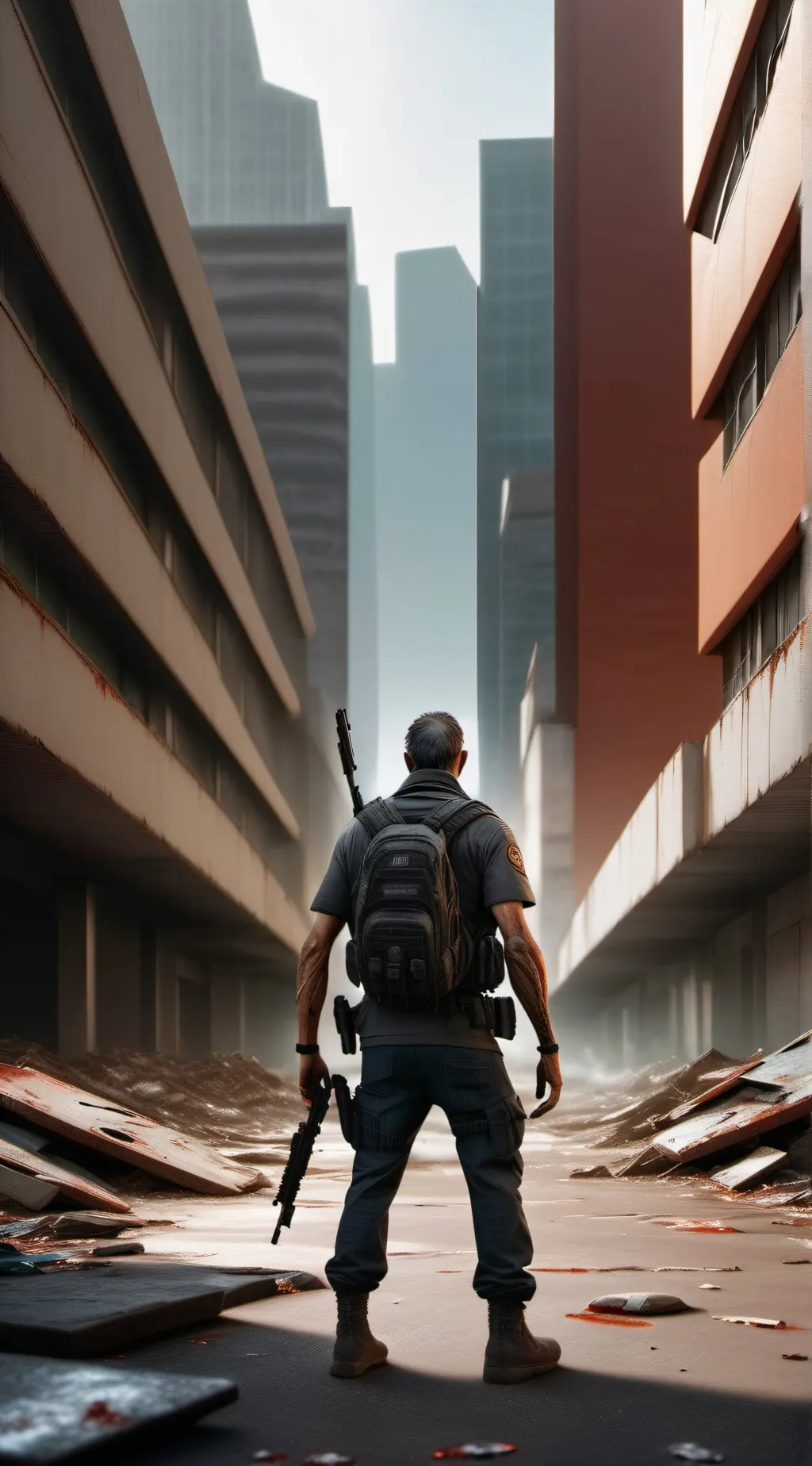 ai character: zombie apocalypse  background