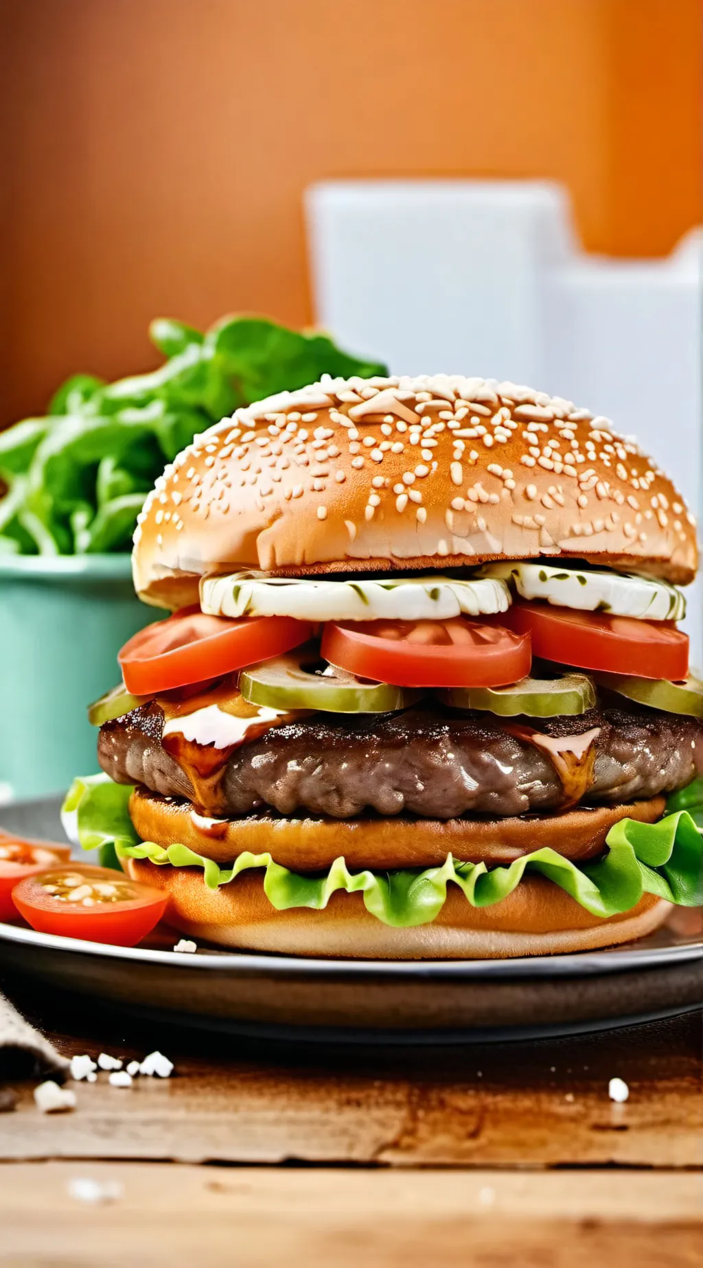 ai character: Burger background