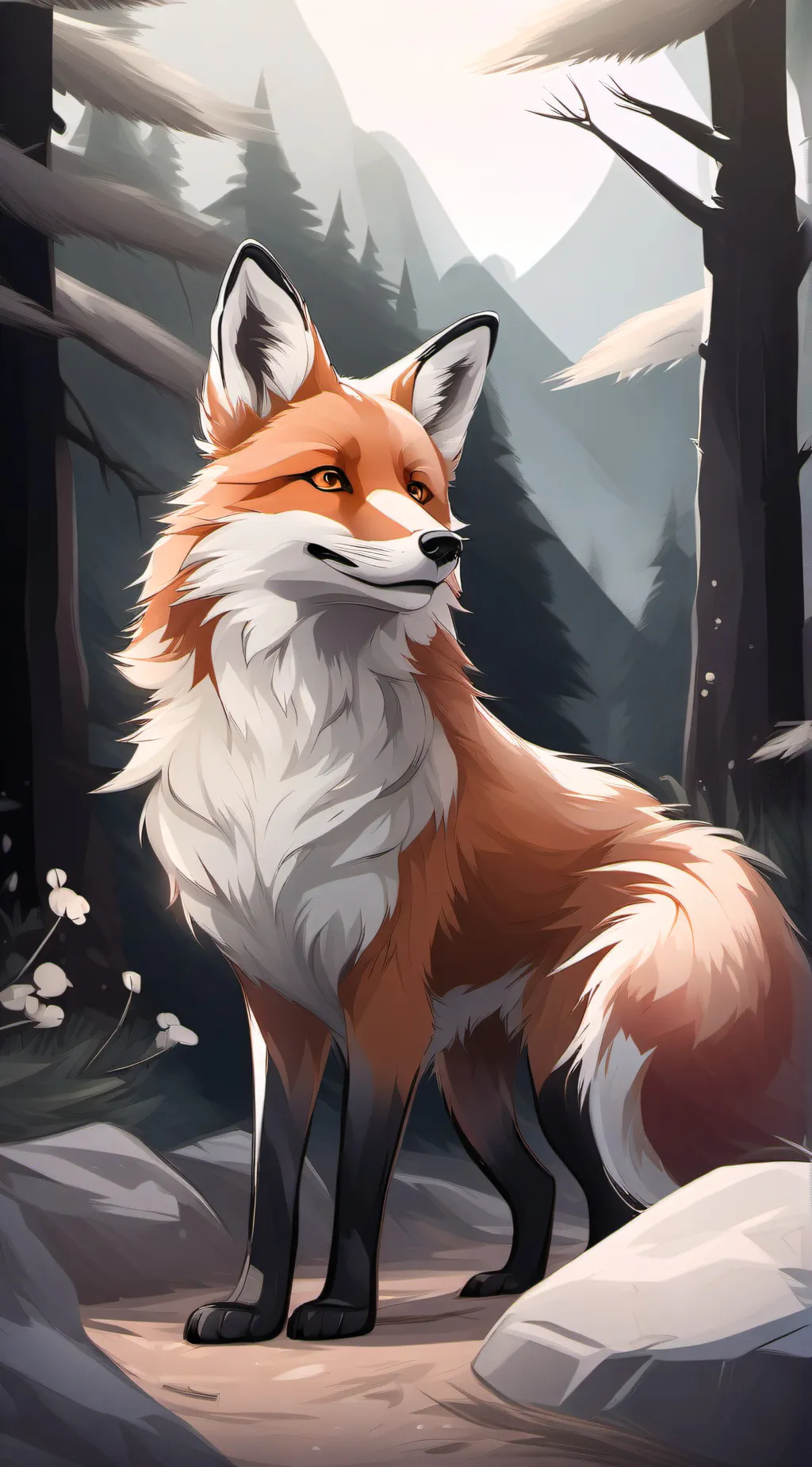 ai character: fox therian background