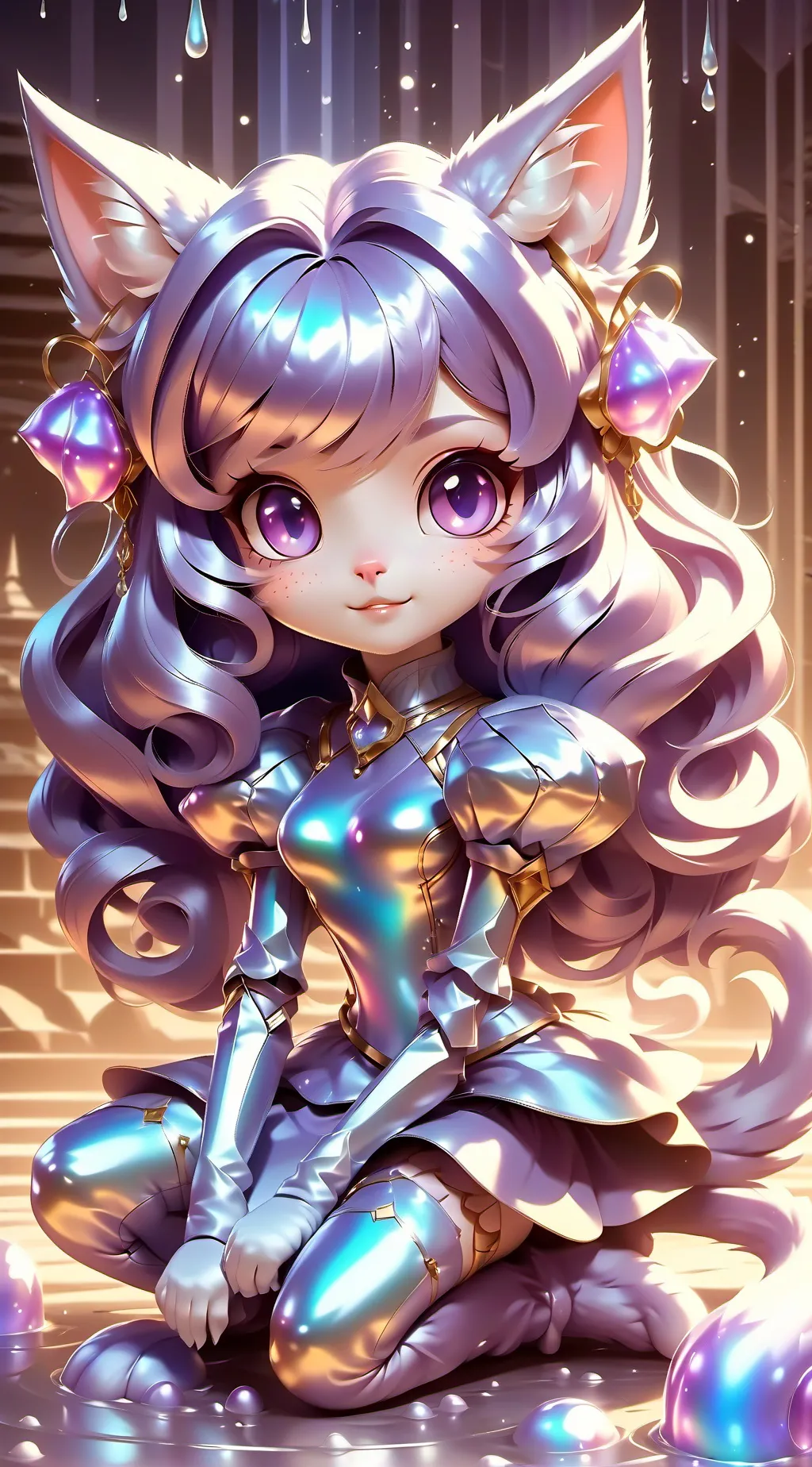 ai character: Lilac background