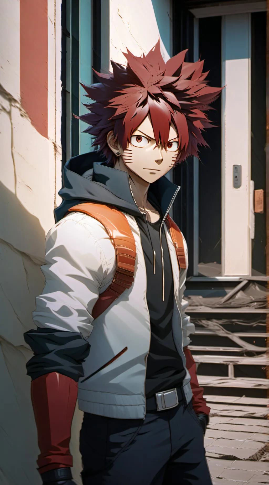 ai character: KIRISHIMA AT 3AM background