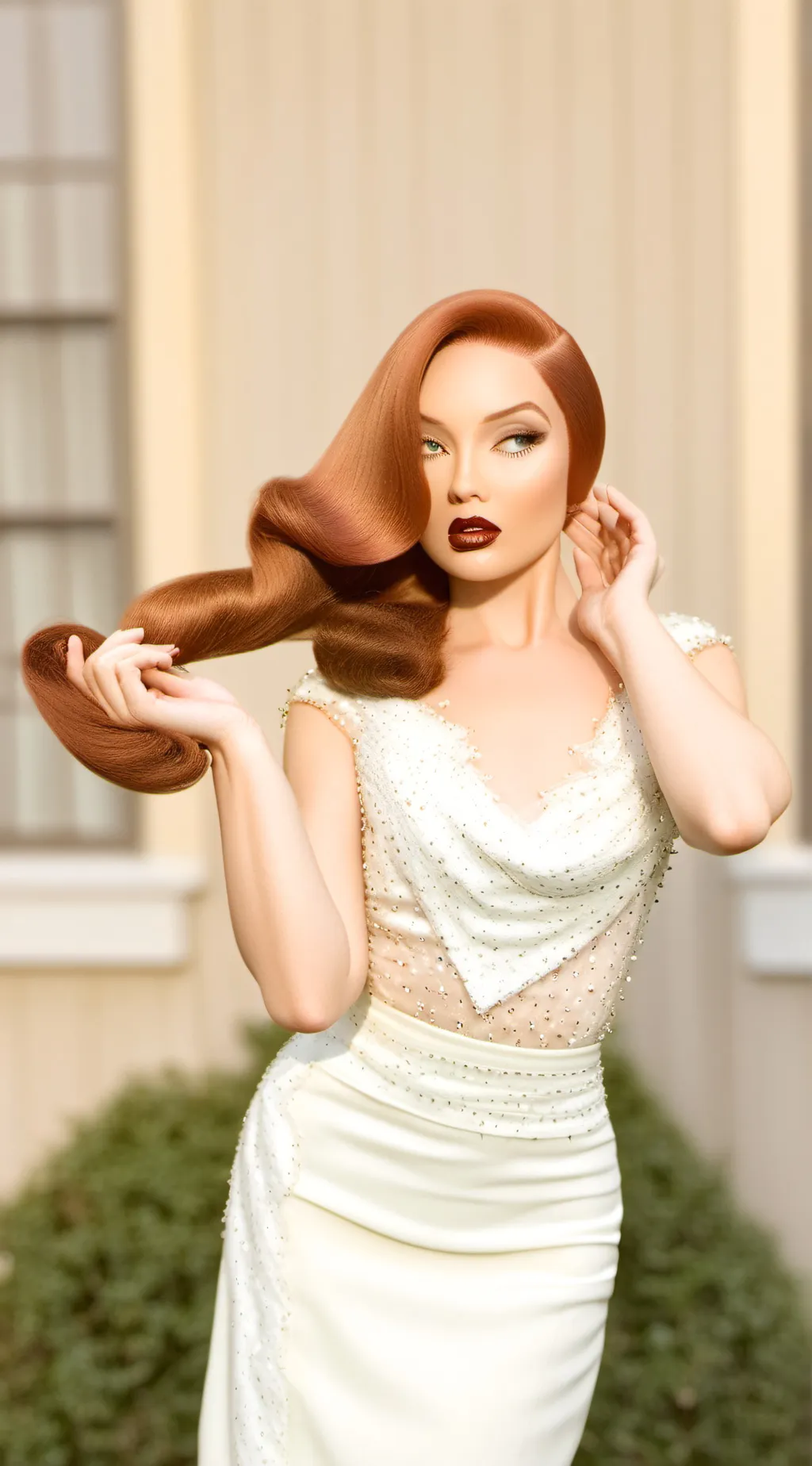 ai character: Jessica rabbit  background