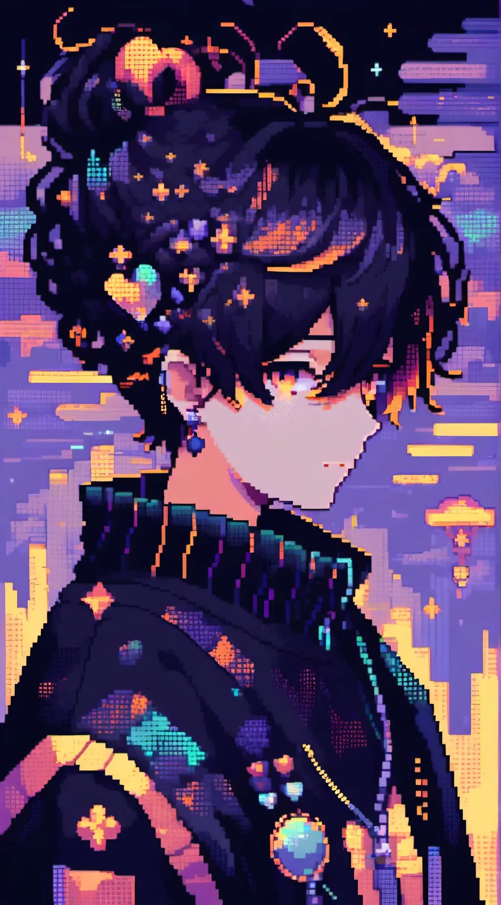 ai character: custom hair color background